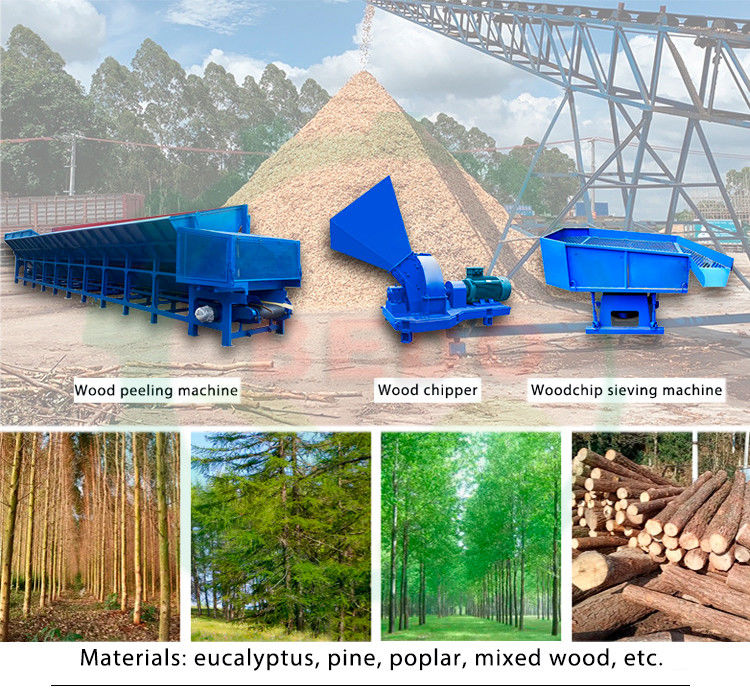 3000KG Carbon Steel Wood Logs Peeling Machine 95% Peeling Rate