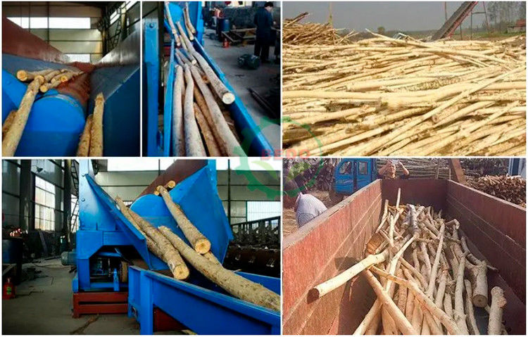3000KG Carbon Steel Wood Logs Peeling Machine 95% Peeling Rate
