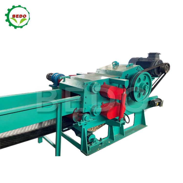 เครื่องทำเศษไม้ไม้ไผ่ไฟฟ้า 380V 8-10T / H Chipper ประเภทกลองอุตสาหกรรม
