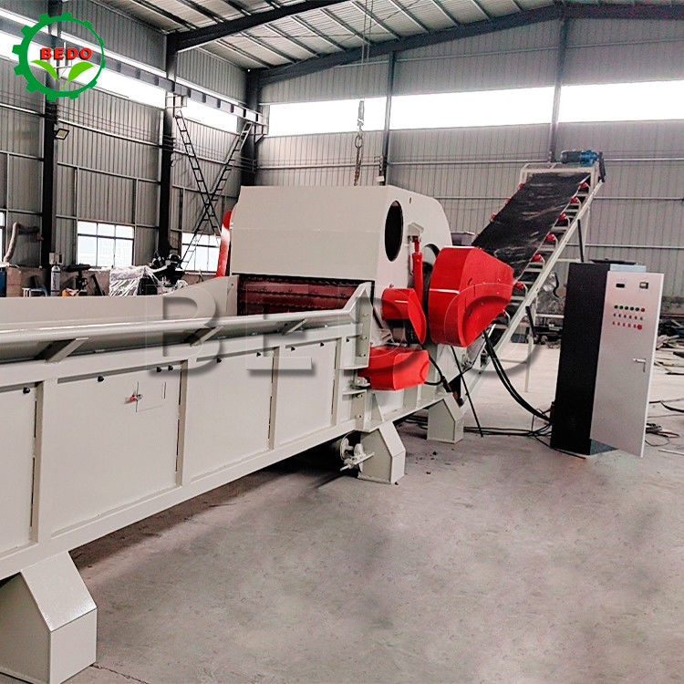 High Capacity 160KW Heavy Duty Chain Feeder Drum Chipper Wood Crusher For Power Plant